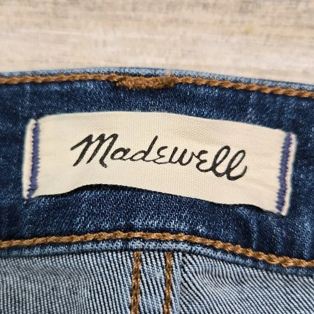 Madewell Curvy High Rise Skinny Jeans Women Stretch Denim Whisker Faded 33 - Picture 6 of 8